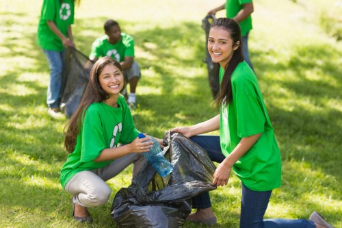 Professional waste clearance team at work in Pimlico